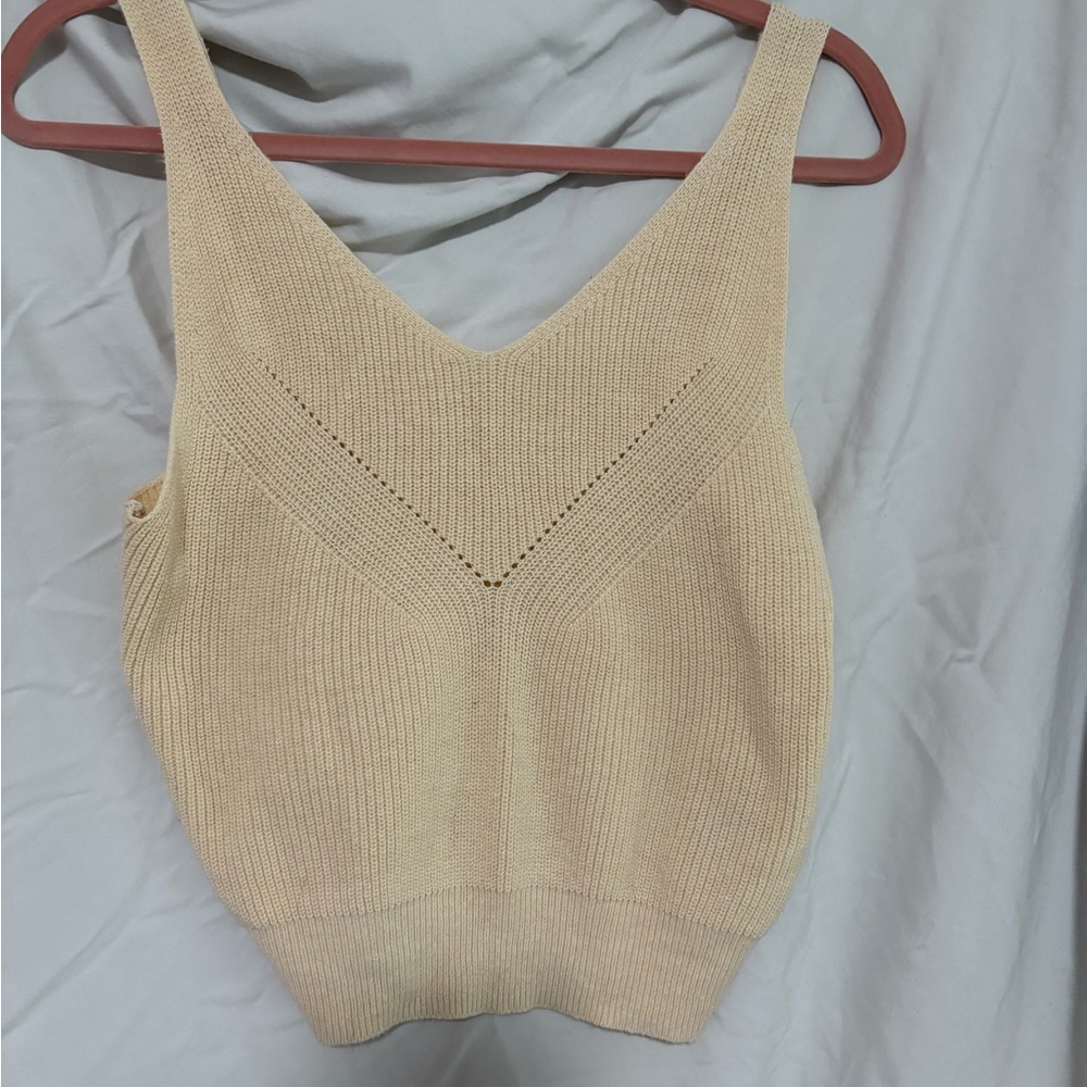 Roxy Beige Knit Tank Top